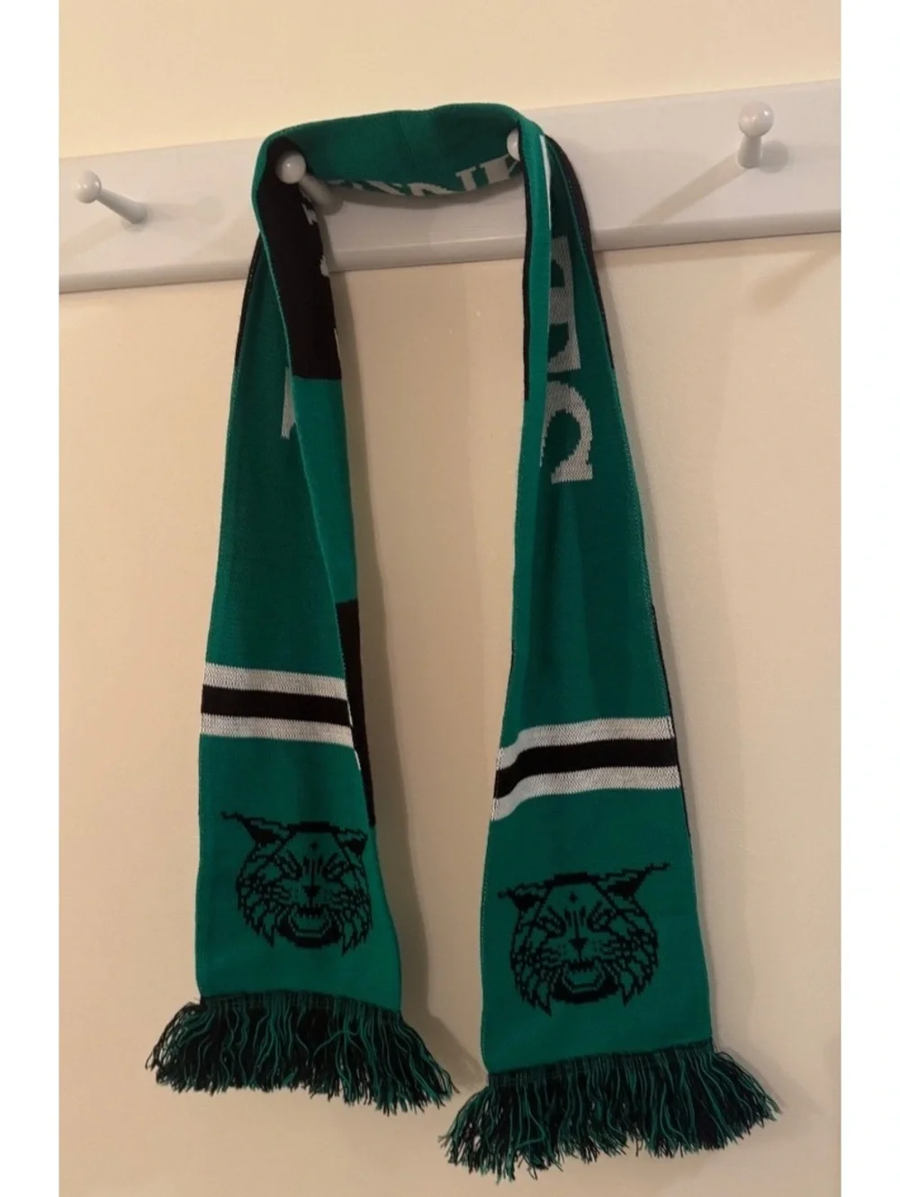 Walter Johnson Icecats Hockey Knit Scarf Green Black White